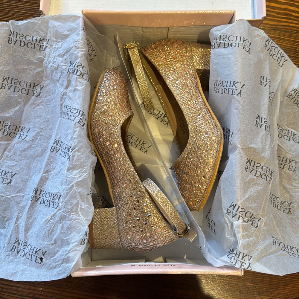 Badgley Mischka girls party sparkle dress shoes